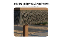 Heat Insulating Simulated Straw Roofing Weather Resistant Fake Straw Roof Panel Realistic Appearance for Designers, Gazebo, Tiki Bar, Garden