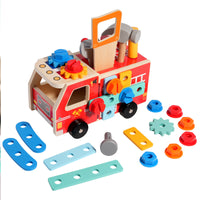 Wooden Tool Car Disassembly and Assembly Toy Set for Kids