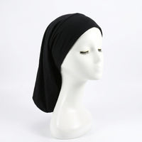 silk-like Lined Bonnet for Women, Adjustable Long Tail Cap for Curly Hair, Soft Modal Night Hat, Large Size Head Covering for Sleeping