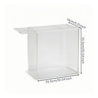 Wedding Card Box Modern Clear Acrylic Card Box Square Shatterproof for Brides, Baby Shower
