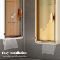 Wall-Mounted Storage Box Waterproof Bathroom Organizer Modern Design for Renters