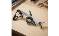 Combination Square with Bubble Level 0-180 Degree Combination Square Angle Locator Multifunction Protractor Stainless Steel