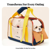 Transformable Pet transporter Multi-Functional Design creature Transport Container Car Seat Function for journviewrs, Air outing, veterinarianerinarian Visits, Outdoor