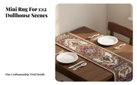 Intricate Patterns 1:12 Scale Dollhouse Rug Rich Colors Woven Dollhouse Table Runner Exquisite Craftsmanship for Hobbyists