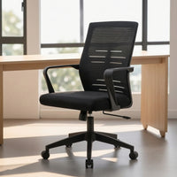 Ergonomic Mesh Office Chair Height-Adjustable Computer Chair Reclining Rolling for Professionals