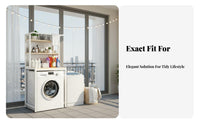 Multi-Functional over Washing Machine Storage Rack Multifunctional over Washing Machine Shelf Large Capacity Laundry Room Organizer Long-Lasting for Balcony