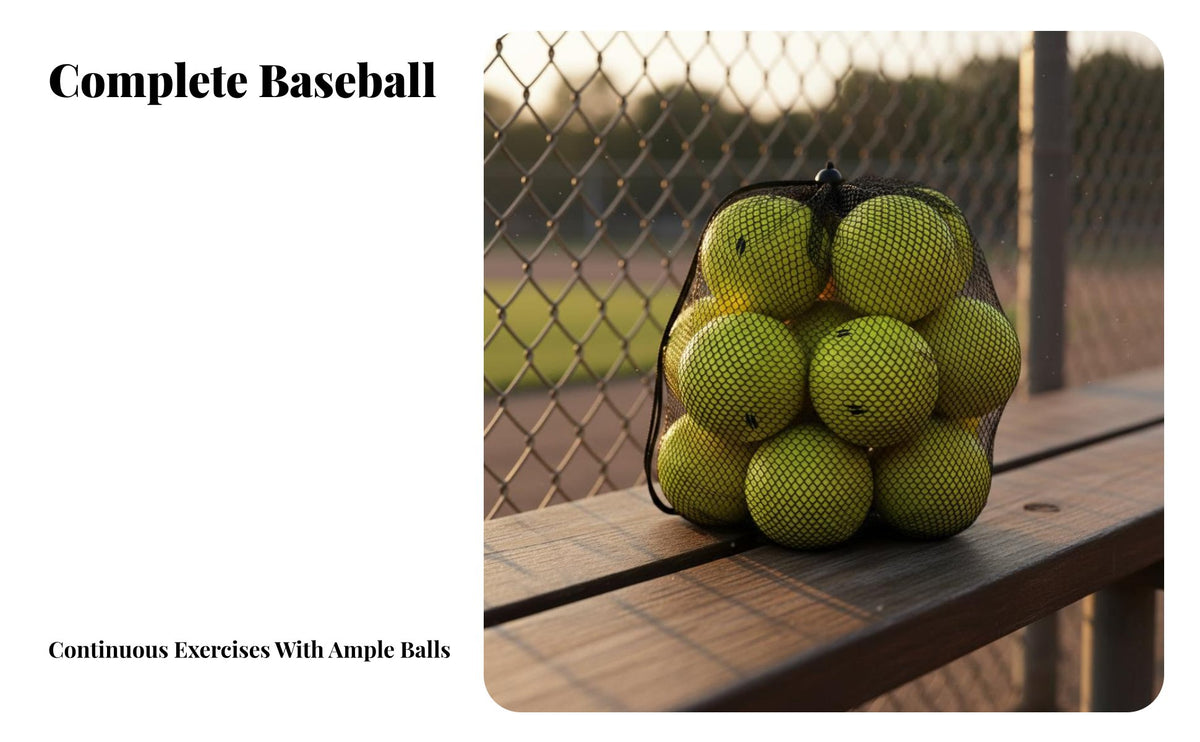 Adjustable Speed and Angle Automatic Baseball Pitching Machine Portable Solo Baseball Practice Tool Steady Pitches Batting Practice Tool Stable Base for Young Players, Beginners, Backyard