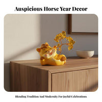 Astrological Horse Ornament Ideal Housewarming Gift Desktop Horse Sculpture Creative Design House Decoration for Homeowners, Friends, Entryway, Home