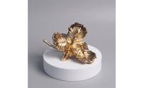 Flower Candle Holder Sculptural Candle Holder with Leaf Aluminum Candelabra for Dining Table, Reception Areas