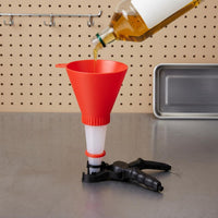 Adjustable Oil Funnel Quick Refueling Oil Change Funnel Transparent Body