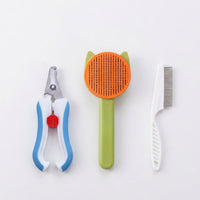 Nail Clippers and Dog Grooming Kit with Scissors, Professional Dog Nail Clippers and Pet Brush, Five Finger Design Reusable Gloves, 1 Pack