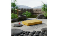 Coir Meditation Pad Posture Support Embroidered Tranquil Pad Linen Kneeling Pad Removable and Cleanable Cover for Prayer