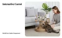 Low-Shedding Branch-Shaped nailing Post Dirt-Resistant nail Care Station long-lasting Cat nailer Includes Teaser Toy for young cat Owners, Indoors, Living Room, Home