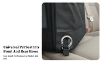 Comfortable Dog Car Safety Seat Breathable Mesh Openings Safety Pet Travel Seat Soft Padded Cushion for Cat Owners, Road Trips, Outdoor