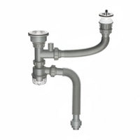 Double Sink Drain tube  Kit Anti-Odor Sink Drain Set Fast Drainage for Lavatory
