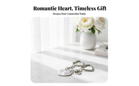 2 Pieces Mother Daughter Keychain Set Stainless Steel Split Heart Keychain Set Sentimental Gift Matching Relationship Keychains for Moms, Daughters