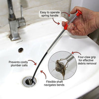 Hair Removal Plumbing Tool, Flexible Drain Clog Remover for Kitchen Sink and Bendable , 160cm Steel for Homeowners