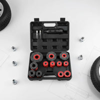 15 Pieces Tire Bolt Cleaning Wire Brush Heavy Duty Wheel Bolt Cleaning Brush Set Rapid-Swap Design Car Wheel Hub Polishing Kit for Auto Repair Shop