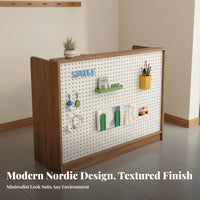 Compact Design Small Checkout Counter Multi-Functional Retail Currency Ier Stand Stable and Sturdy Modern Checkout Counter Lockable Drawers for Retailers, Shop Owners, Receptionists, Clothing Boutiques, Beauty Salons, Boutique, Office