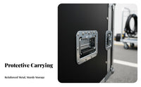 Rolling Audio Rack Double Door Entry Wheeled Gear Trdetachk Shockproof Traveling Case for Gathering Production Crews, Musicians, Concerts, Traveling