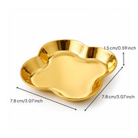 Clover-Shaped Tray Small Clover Tray Band Dish Compact Shallow for Vanity, Dresser
