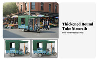 Rainproof Electric Tricycle Canopy Sun Protection Electric Tricycle Rain Awning Thickened Material Foldable Trike Rain Cover Windproof for Delivery Workers, Mobility Aid Users, All-Season Use, Daily Commute, Outdoor Riding, Goods Transport