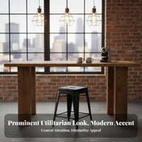 Industrial Aesthetic Backless Metal Stool Built-in Footrest Upholstered High Stool Multiple Colors Available Bar Chair Armless Design for Homeowners, Business Owners, Interior Designers, Restaurant, Cafe, Kitchen, Office Lounge