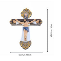 Throne of Divine Favor Crucifix Wall Cross Resin Crucifixion Wall Sculpture Easter Gift Religious Symbol