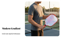 Pickleball Paddle Anti-Slip Grip Fiberglass Pickleball Racket Shock Absorption Long-Lasting Rim Protector for Beginners