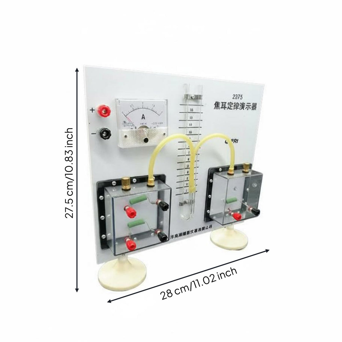 Energy Conversion Law Apparatus Pointer Meter Joule Law Demonstration Set Metal Body Physics Experiment Board for Teacher, Students, Classroom