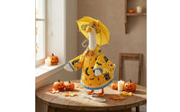 Porch Goose Outfit with Umbrella Hat Weather-Resistant Porch Goose Raincoat Set Decorative Long-Lasting for Homeowners, Yard