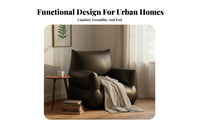 Reclining and Sleepable Single Person Floor Lounger Retro design Lounge Chair fashionable Design Home Seating No Assembly Required for Young Adults, Students, Apartment Dwellers, Bedroom, Balcony, Living Room, perusing corner