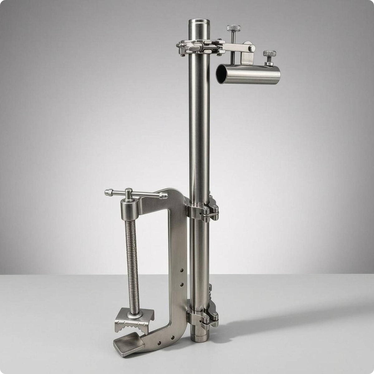 Clamp-on Fishing Rod Holder Universal Fit Clamp on Umbrella Holder Easy to Install Boat Accessory for Anglers