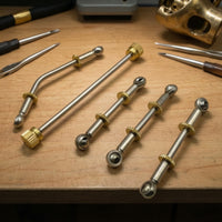 5 Pieces Slender Linkage Rods with Eyelet Ends Compact Hardware for Brass Players