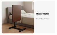 Movable with Wheels C-Shaped Overbed Desk Tilting Tabletop Height-Adjustable C-Table Tiltable Top Laptop Stand Rounded Corners for Telecommuting Workers, Students, Apartment Dwellers, Home from Slidingice, Bedroom, Study Room