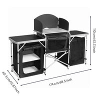 Field Kitchen Setup Table Carrying Bag Outdoor & Cooking Table Quick Setup Portable Cooking Area for Campers