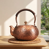 Artisanal Hammered Copper Kettle Classic Hammered Pot for Kitchen