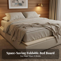 Foldable Slatted Bed Board sturdyDuty Bunkie Board Prevents Sagging Mattress Foundation for Homeowners, Children, on Base Beds, Guest Room, Dormitory