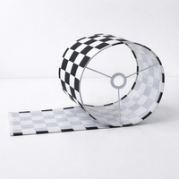 Light Shade with Detachable Grid Pattern for Easy Installation, Textile Lampshade for Table and Ceiling Cloth for Living Room