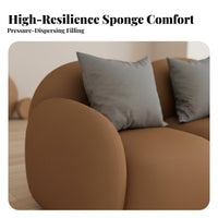cumulusShaped Settee Small Space Solution adaptable Loveseat with Ottoman Modern design Living Room Furniture for Young Adults, Bedroom, Boutique, Office