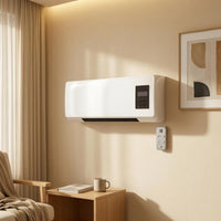 1800W Electric Heater Fan Rectangular Housing Wall Mounted Heater Front Grille Home Heating for Bathroom, Bedroom