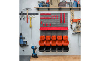 Space-Saving Pegboard Organizer with Bins and Hooks Modular Wall-Mounted Tool Organizer Heavy-Duty Pegboard with Bins Multi-Purpose for Mechanics