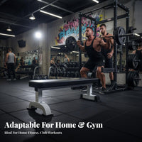 Adjustable Squat Rack Commercial Grade Multi-Functional Bench Press Stand Heavy-Duty Steel Construction Barbell Bench Press Rack for Weightlifters