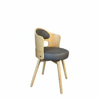 Retro Design Upholstered Swivel Chair Sturdy Construction Upholstered Swivel Armchair Curved Backrest Dining Seat Padded Cushion for Children, Interior Decorators, Homeowners, Study Room, Balcony, Bedroom, Office