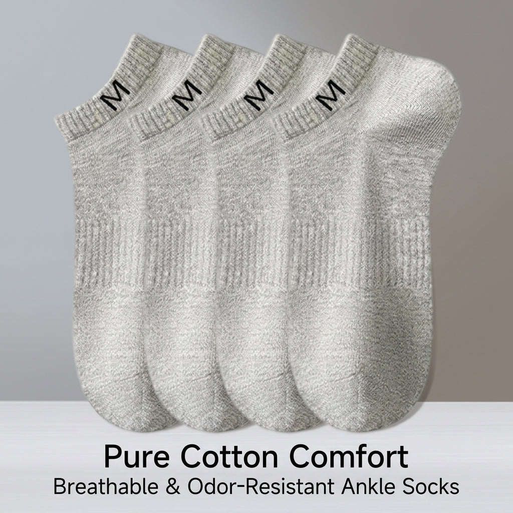 Athletic Ankle Socks for Men Women, Breathable Sports Odor Resistant Casual for Running Business