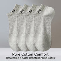 Athletic Ankle Socks for Men Women, Breathable Sports Odor Resistant Casual for Running Business