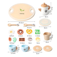 Role-Playing Fun Afternoon Tea Playset Encourages Creativity Afternoon Tea Toy Develops Fine Movement Skills Play Food Set Realistic Design for Children, Preschoolers, Toddlers
