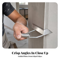 Stainless Steel Corner Finishing Tool | sturdy single-body-Piece Design, Drywall Finishing Tool, for Plastering