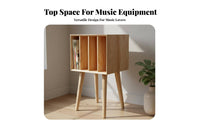 Vinyl Album Storage Rack Vintage Design Vinyl Album Storage Cabinet for Study