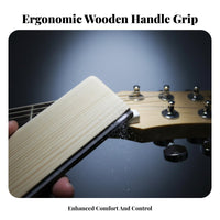 Professional Grade Fret Leveling File Wooden Handle Fretboard Sanding Block Improves Playability for Musicians, Workshop, Music Studio, Home